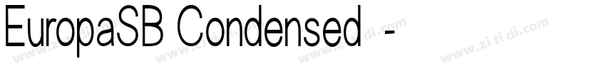 EuropaSB Condensed 语字体转换